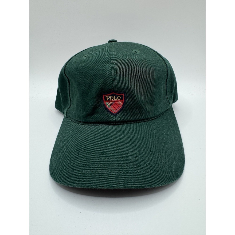 VTG Polo Golf Ralph Lauren Shield Hat Green Strapback Cap NWT